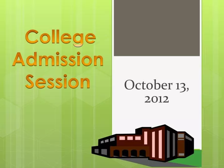 college admission session