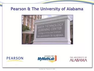 Pearson &amp; The University of Alabama