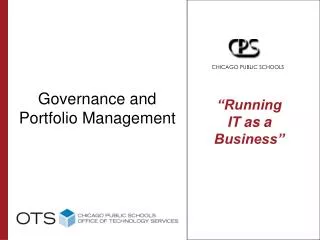 Governance and Portfolio Management