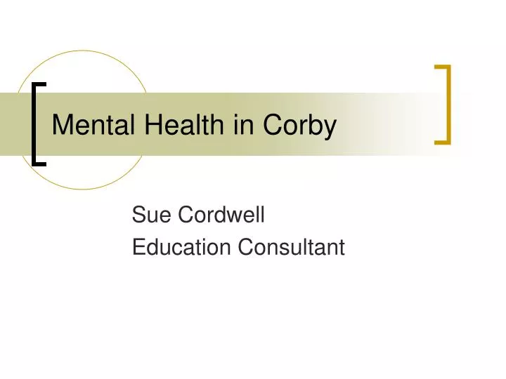 mental health in corby