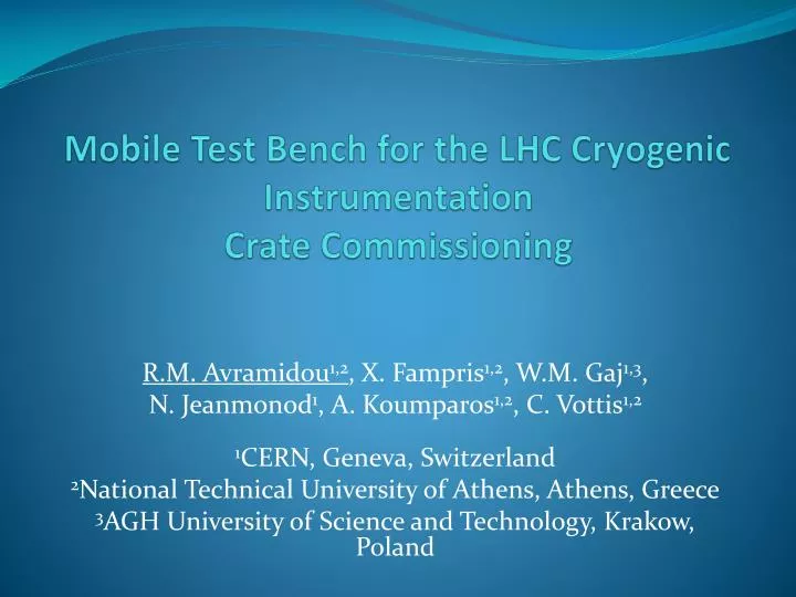 mobile test bench for the lhc cryogenic instrumentation crate commissioning