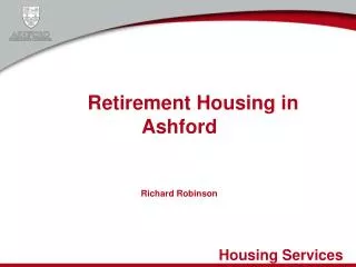 Retirement Housing in Ashford