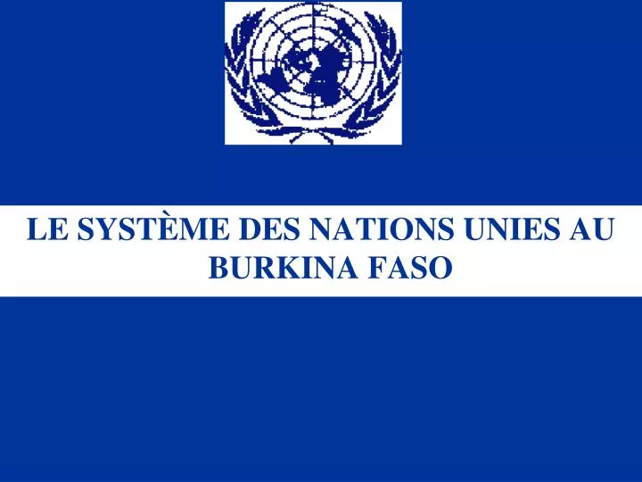 le syst me des nations unies au burkina faso
