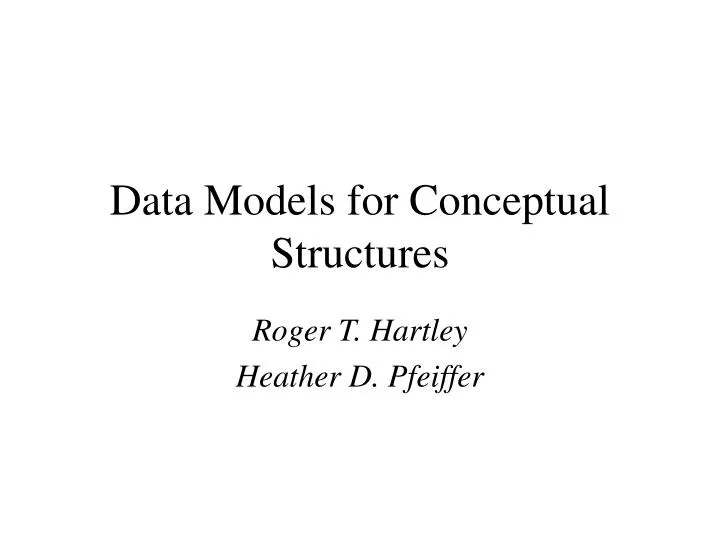 data models for conceptual structures
