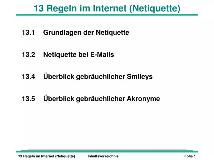 13 regeln im internet netiquette