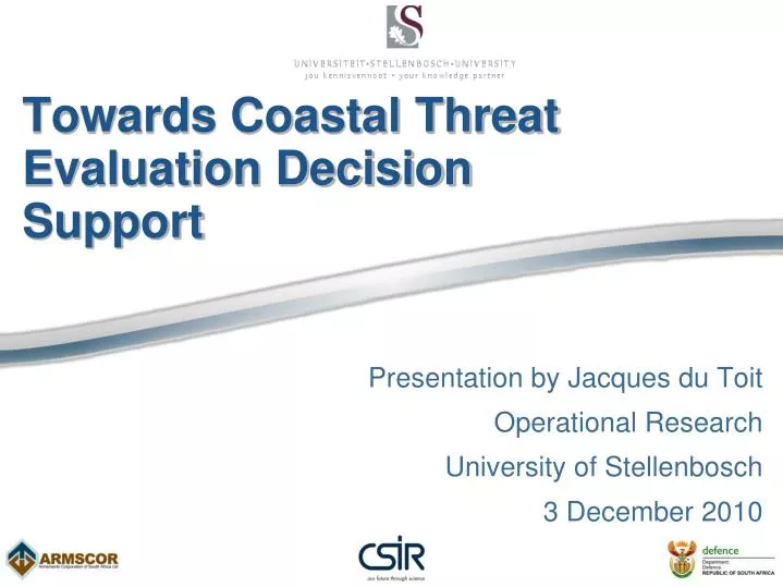 towards coastal threat evaluation decision support