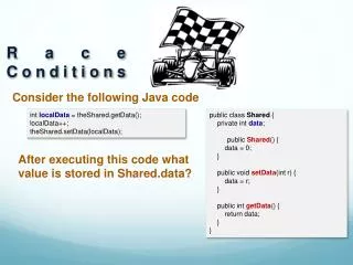 Consider the following Java code
