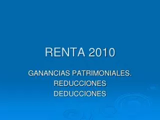 renta 2010
