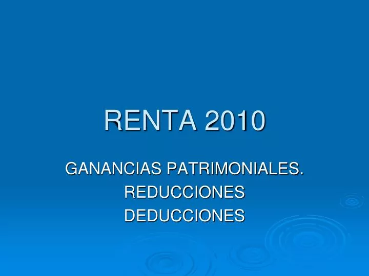 renta 2010