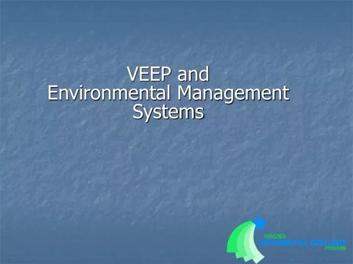 veep and environmental management systems