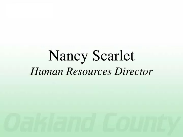 nancy scarlet human resources director