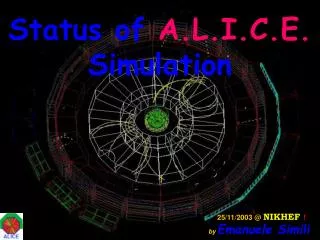 Status of A.L.I.C.E. Simulation