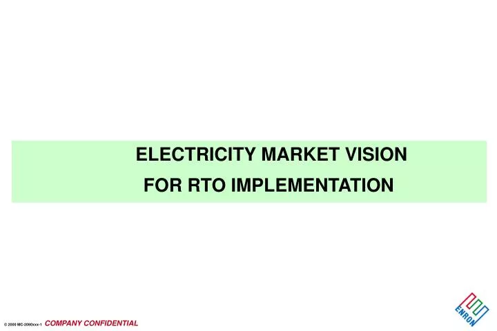 electricity market vision