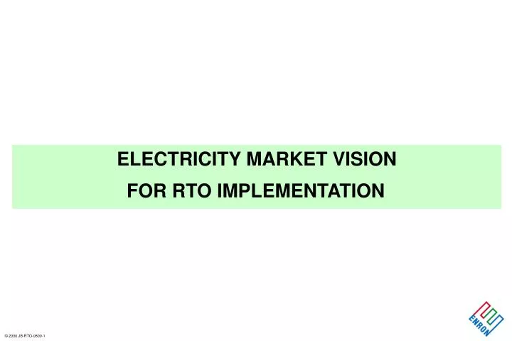 electricity market vision
