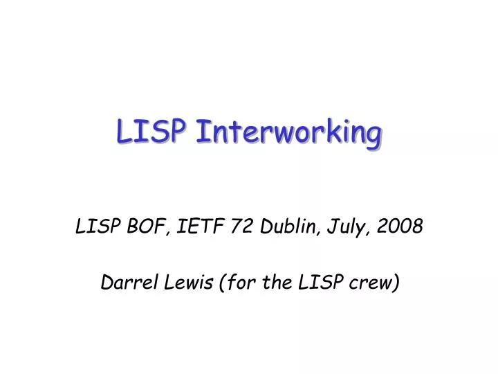 lisp interworking