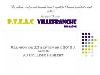 p t e a c villefranche sur sa ne