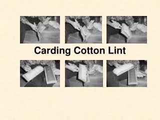 Carding Cotton Lint