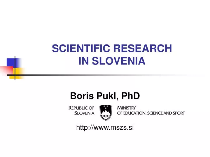 scientific research in slovenia