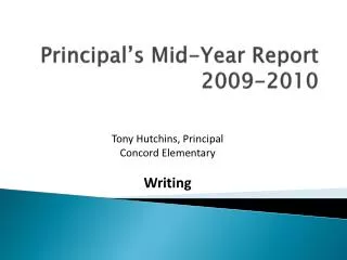 principal s mid year report 2009 2010