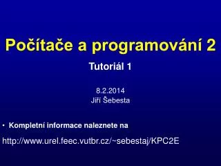 po ta e a programov n 2