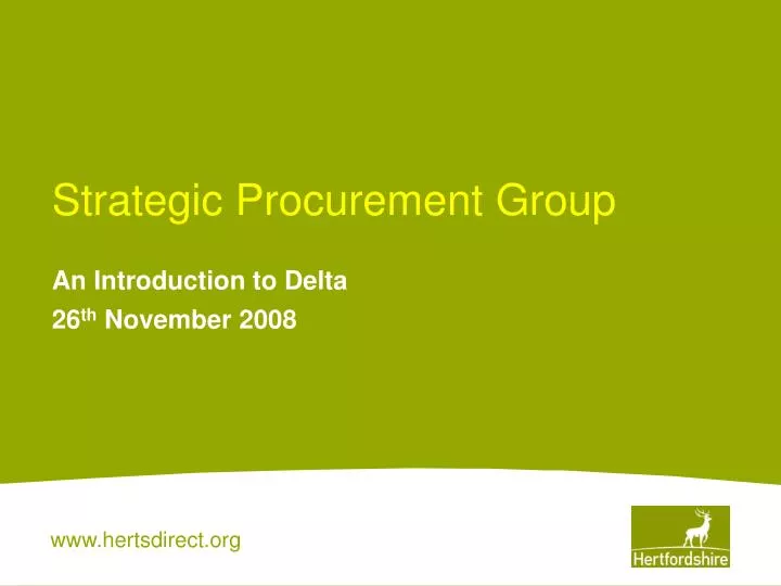 strategic procurement group