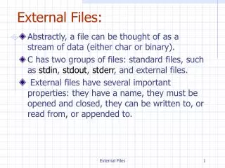 External Files: