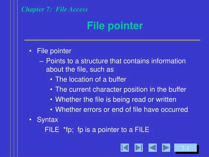 file pointer
