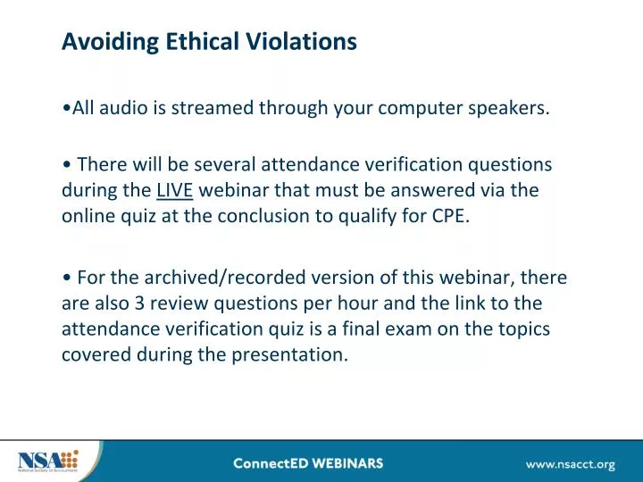avoiding ethical violations
