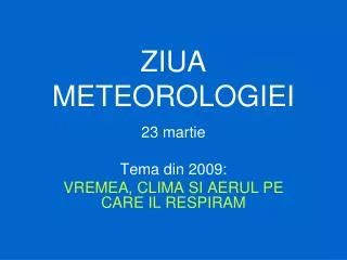 ziua meteorologiei