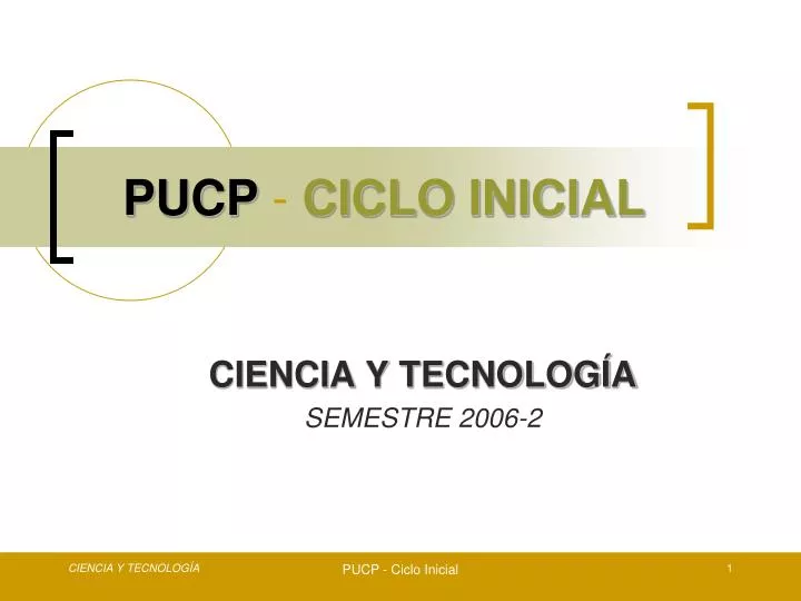 pucp ciclo inicial