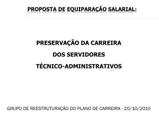 proposta de equipara o salarial