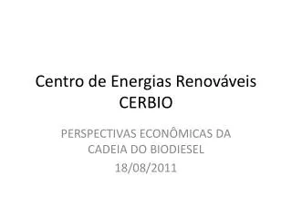 centro de energias renov veis cerbio