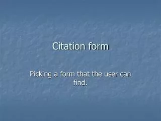Citation form