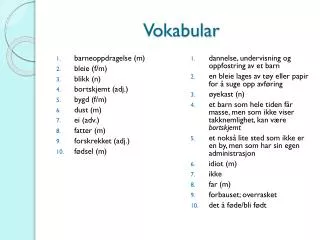 vokabular