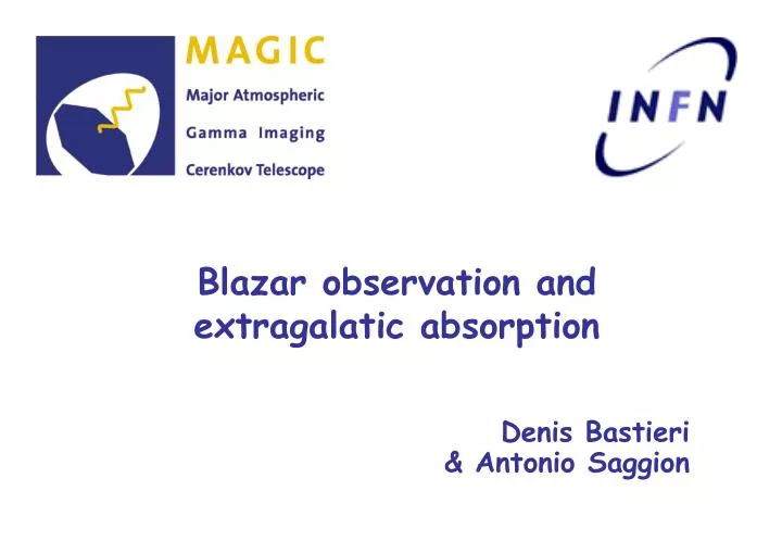 blazar observation and extragalatic absorption