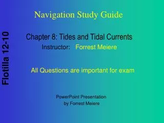 Chapter 8: Tides and Tidal Currents