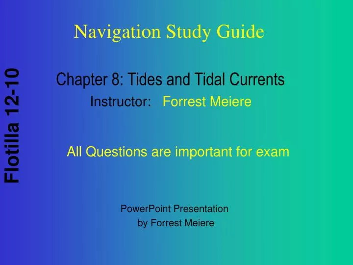 chapter 8 tides and tidal currents