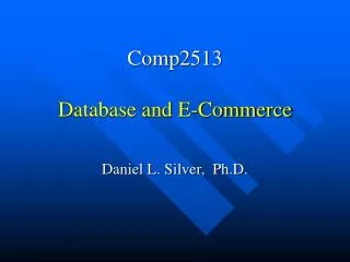 Comp2513 Database and E-Commerce