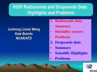 IHOP Radiosonde and Dropsonde Data: Highlights and Problems