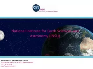 National Institute for Earth Sciences and Astronomy (INSU)