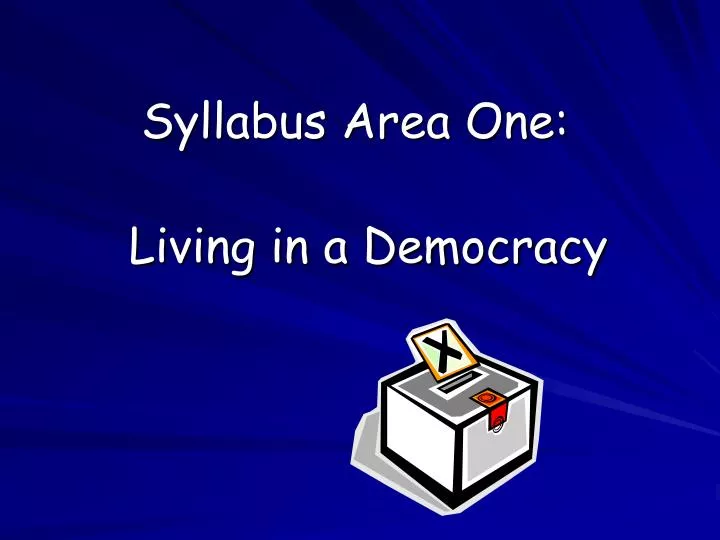 syllabus area one