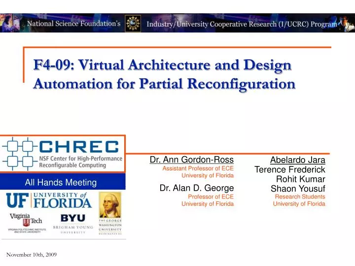 f4 09 virtual architecture and design automation for partial reconfiguration