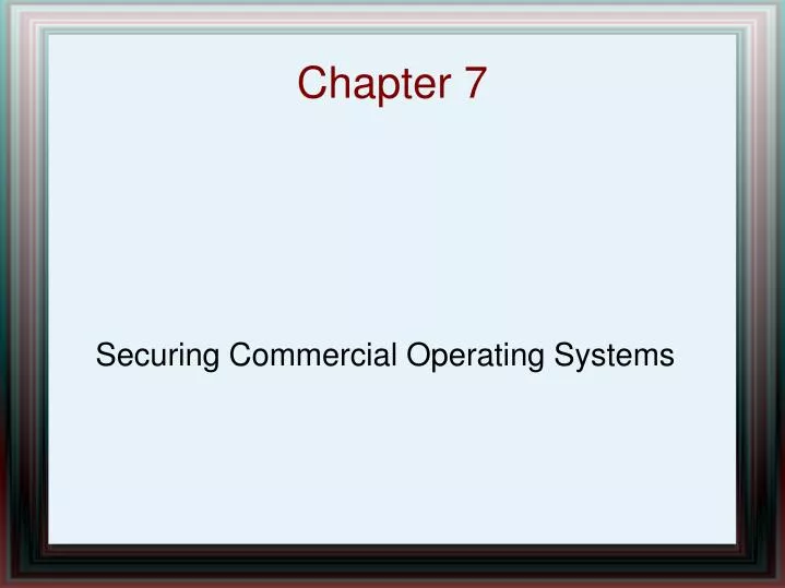 securing commercial operating systems