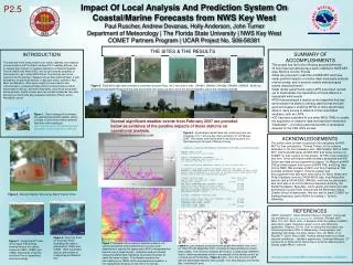 Impact Of Local Analysis And Prediction System On Coastal/Marine Forecasts from NWS Key West