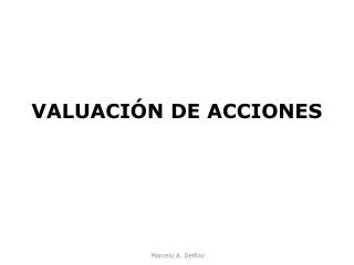 valuaci n de acciones