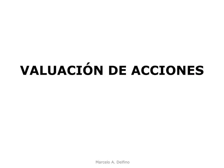 valuaci n de acciones