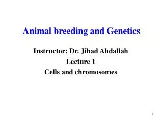 animal breeding and genetics