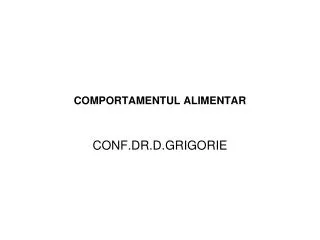 comportamentul alimentar