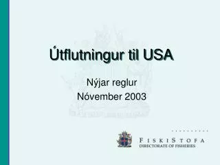 tflutningur til usa