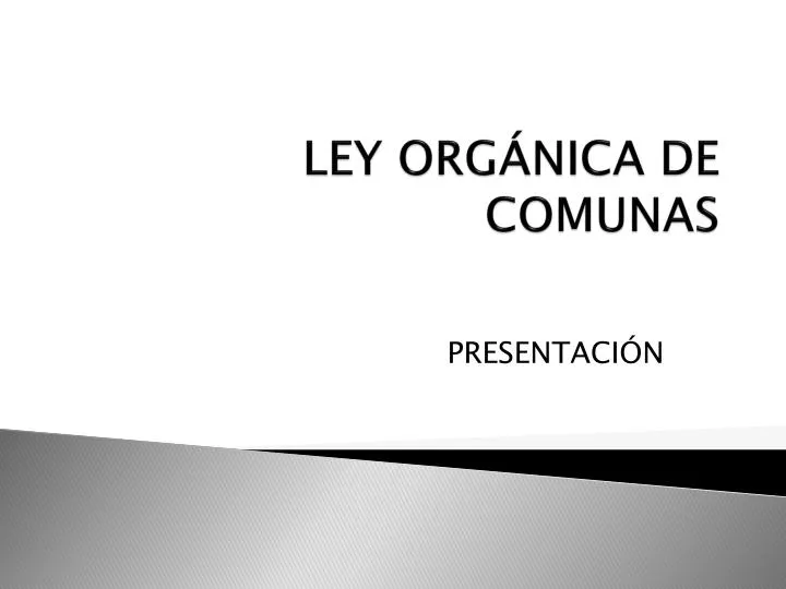 ley org nica de comunas